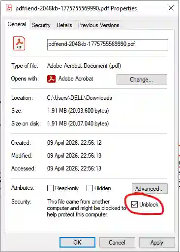 How to unblock PDF preview in Windows